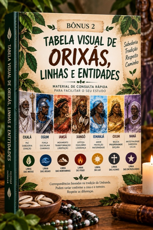 Tabela Visual de Orixás, Linhas e Entidades
