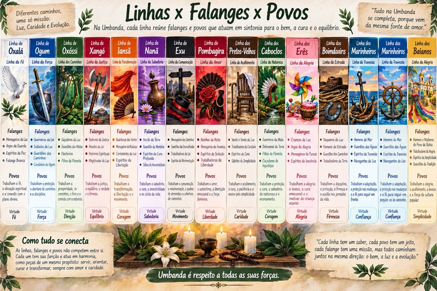Mapa — Linhas x Falanges x Povos